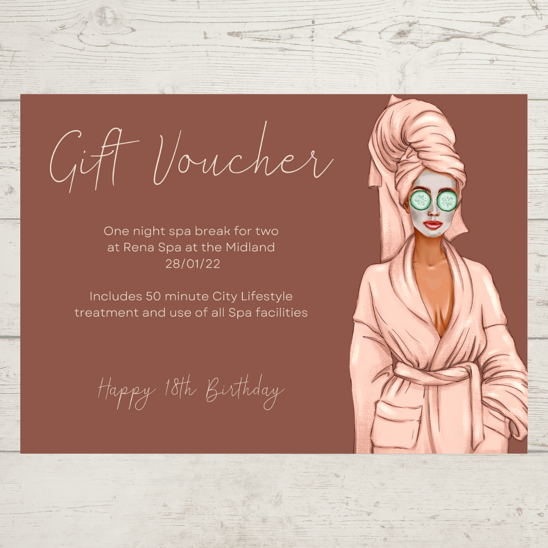 A6 Print | Spa Day, Beauty Treatment, Gift Voucher, Certificate | Gift Idea