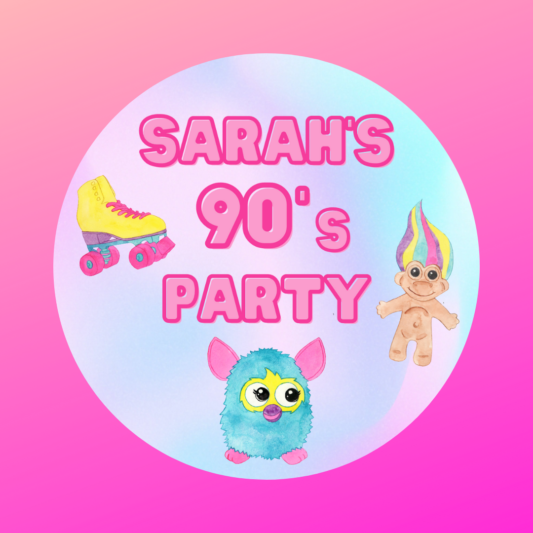 90's Theme Birthday, Hen Party Stickers | Sticker Sheet | 90's Theme Birthday Hen Party Stickers