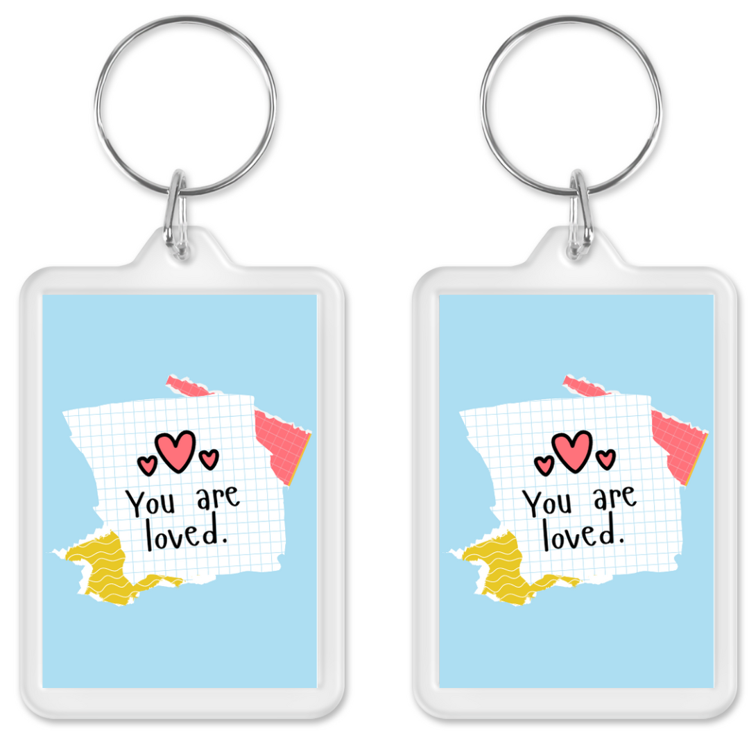 Keyring Gift | You Are Loved | Positive Quote Keyring | Positive Reminder Gift