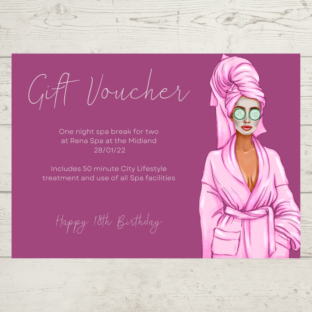A6 Print | Spa Day, Beauty Treatment, Gift Voucher, Certificate | Gift Idea