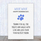 Fathers Day Card | ''Woof Woof'' Happy Father's Day Card | Pet Card - Dinky Designs