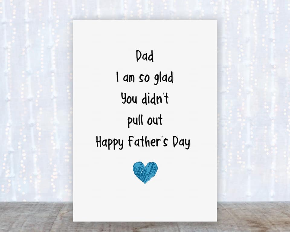 Fathers Day Card | Dad Pull Out | Funny Card - Dinky Designs