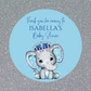 Blue Elephant Crown Baby Shower, 1st Birthday Stickers | Sticker Sheet | Baby Shower, 1st Birthday Party Stickers