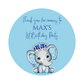 Blue Elephant Crown Baby Shower, 1st Birthday Stickers | Sticker Sheet | Baby Shower, 1st Birthday Party Stickers