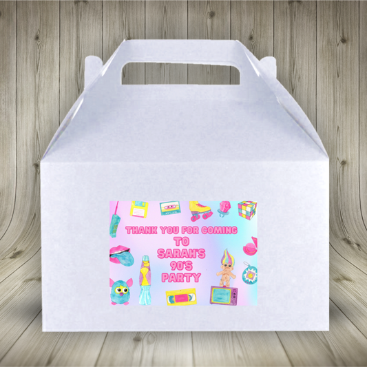 90's Theme Party Boxes | Party Boxes | 90's Theme Party | 90's Party Decor | Party Bags