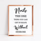 Salon Print | Nails The One Thing You Can Get In Shape Without Exercise | Quote Print | Nail Print - Dinky Designs