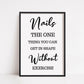 Salon Print | Nails The One Thing You Can Get In Shape Without Exercise | Quote Print | Nail Print - Dinky Designs