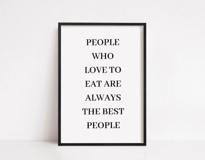 Kitchen Print | Love To Eat | Quote Print - Dinky Designs