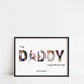 Fathers Day Print | Personalised Photo Letters | Father's Day Gift | Love You To The Moon & Back