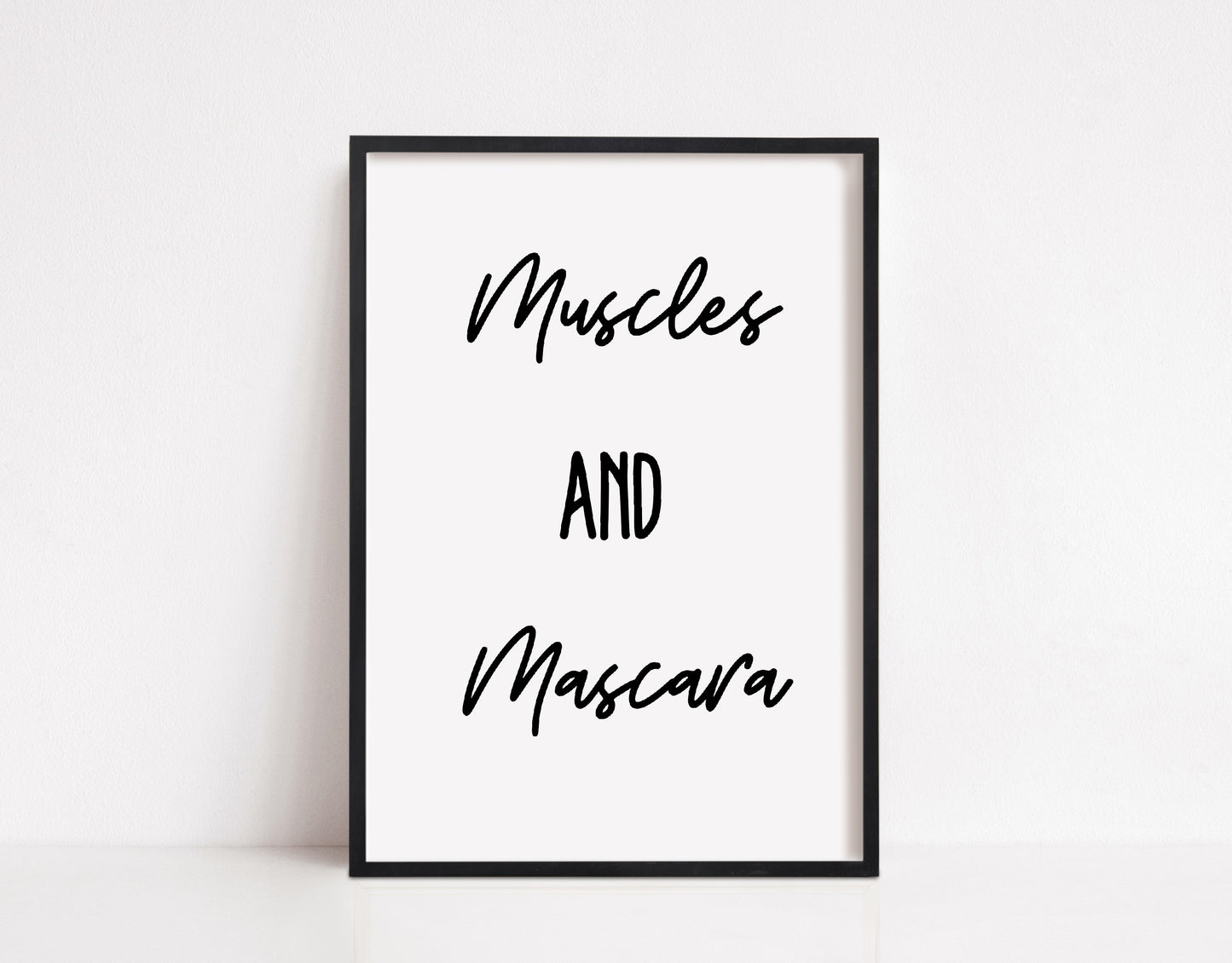 Quote Prints | Muscles And Mascara | Gym Print | Fitness Print