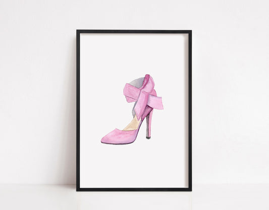 Quirky Print | High Heel Shoe | Image Print | Clipart Print | Dressing Room Print