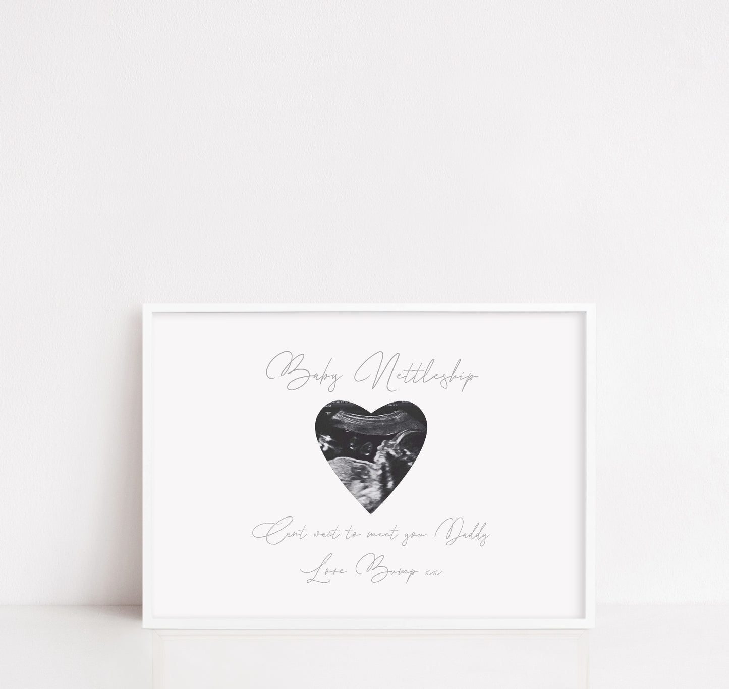 Mothers Day Print | Fathers Day Print | Daddy Print | Mummy Print | Can't Wait To Meet You, Love Bump | Personalised Print | Daddy Gift | Mummy Gift | Scan Photo Gift