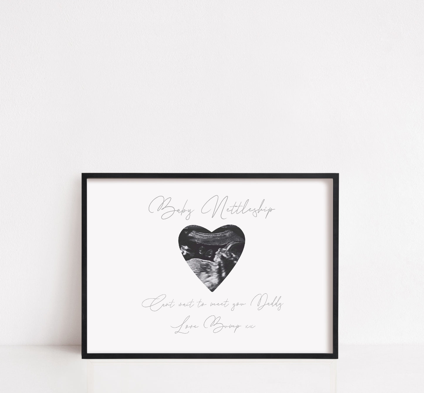 Mothers Day Print | Fathers Day Print | Daddy Print | Mummy Print | Can't Wait To Meet You, Love Bump | Personalised Print | Daddy Gift | Mummy Gift | Scan Photo Gift