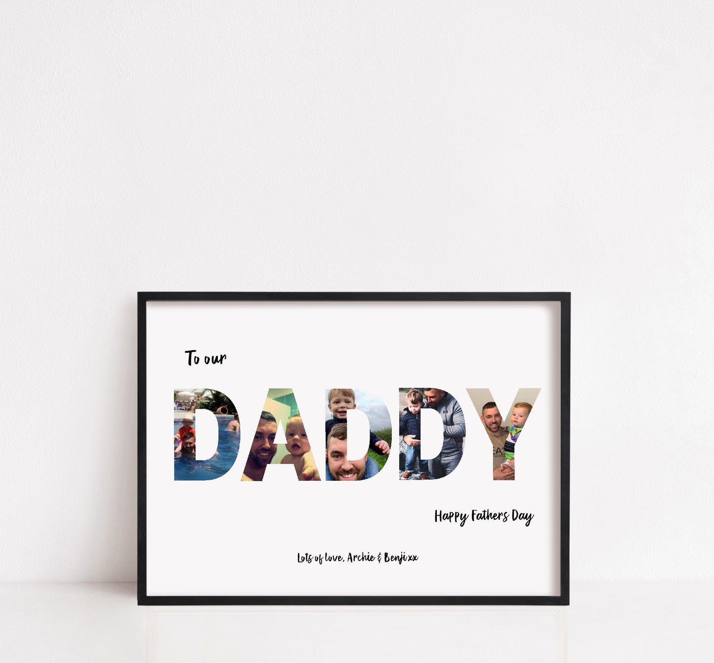 Fathers Day Print | Personalised Photo Letters | Father's Day Gift