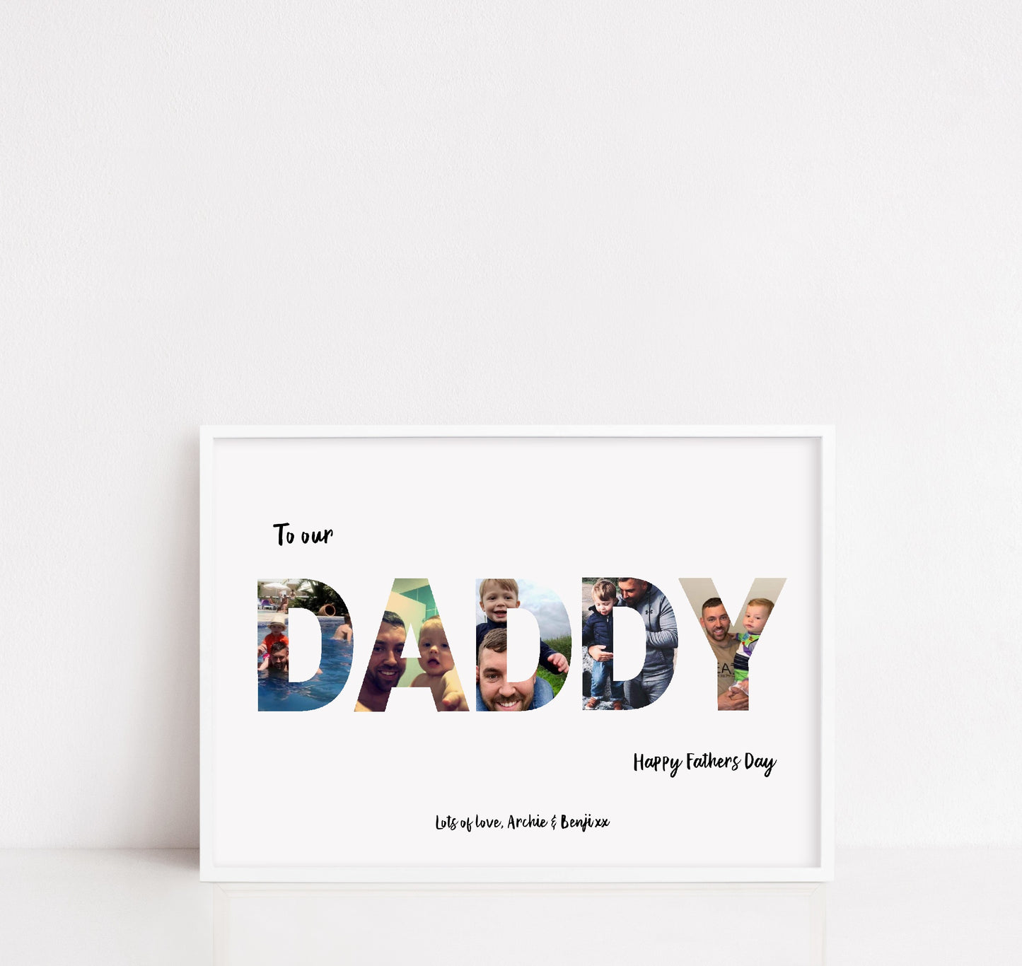 Fathers Day Print | Personalised Photo Letters | Father's Day Gift