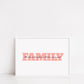 Family Print | Personalised Family Name Print | Family Gift