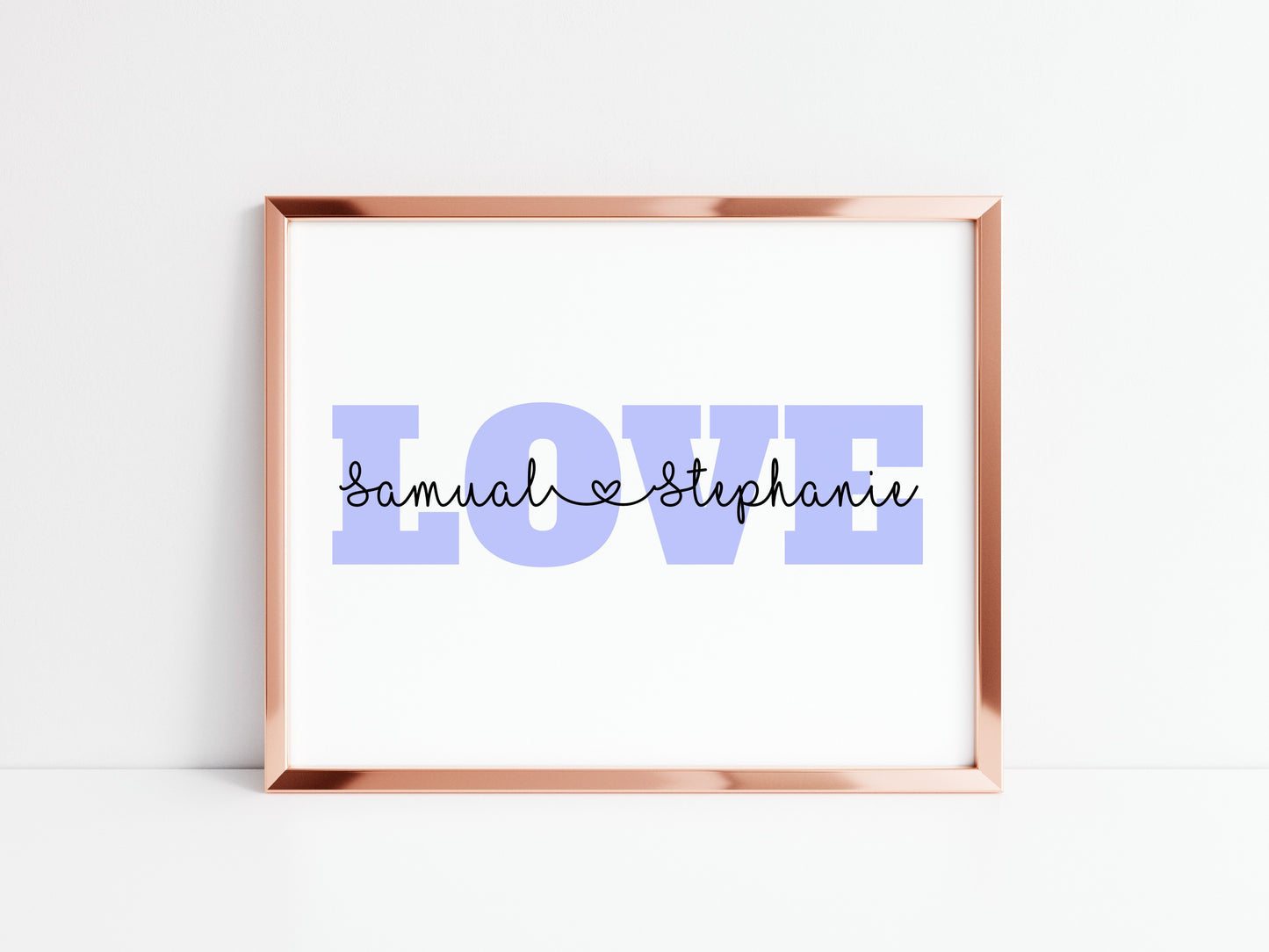 Love Print | Personalised Couples Name Print | Couples Gift