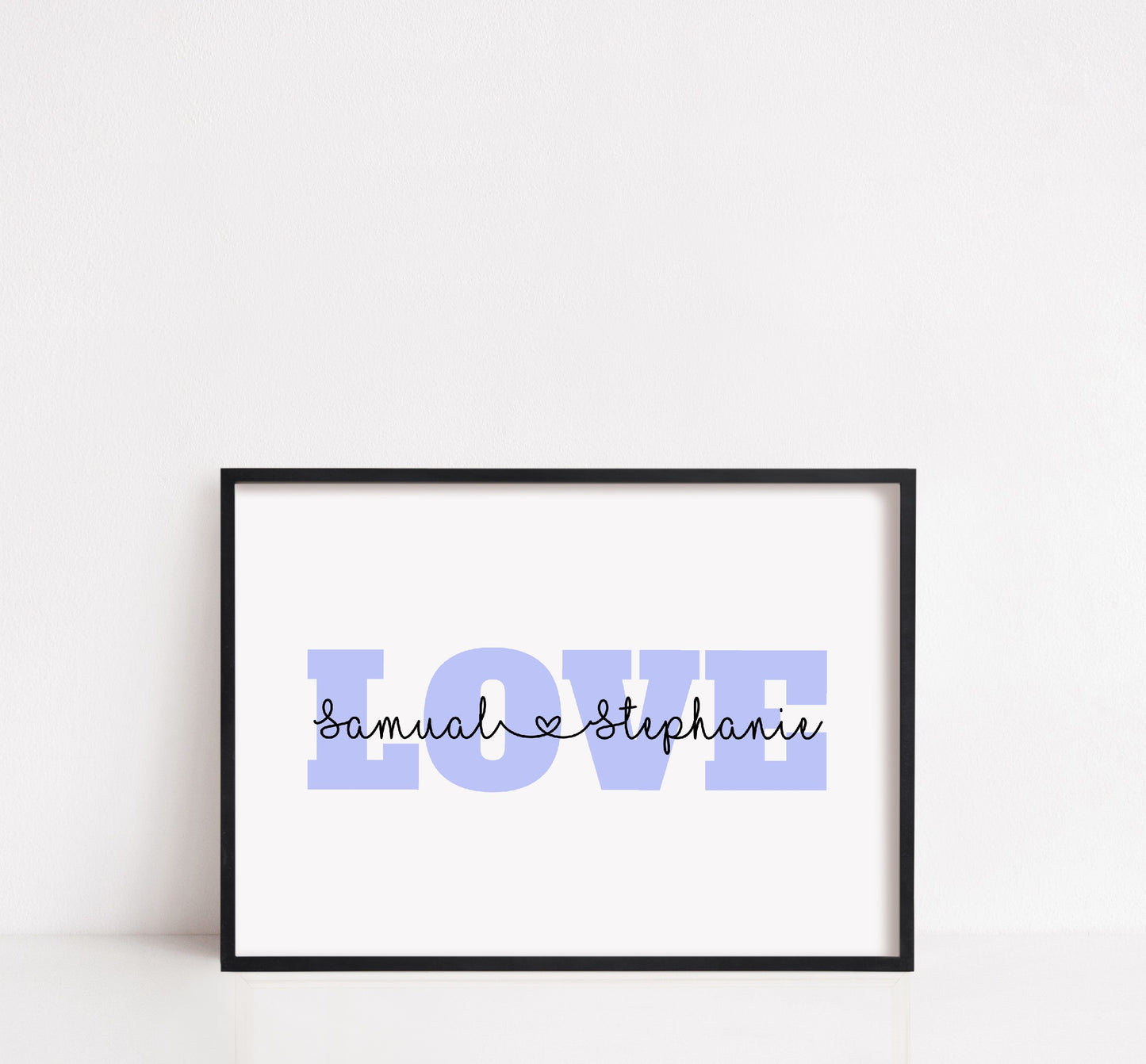 Love Print | Personalised Couples Name Print | Couples Gift