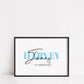 Personalised Name Print | Date Of Birth Print | Name Gift - Dinky Designs