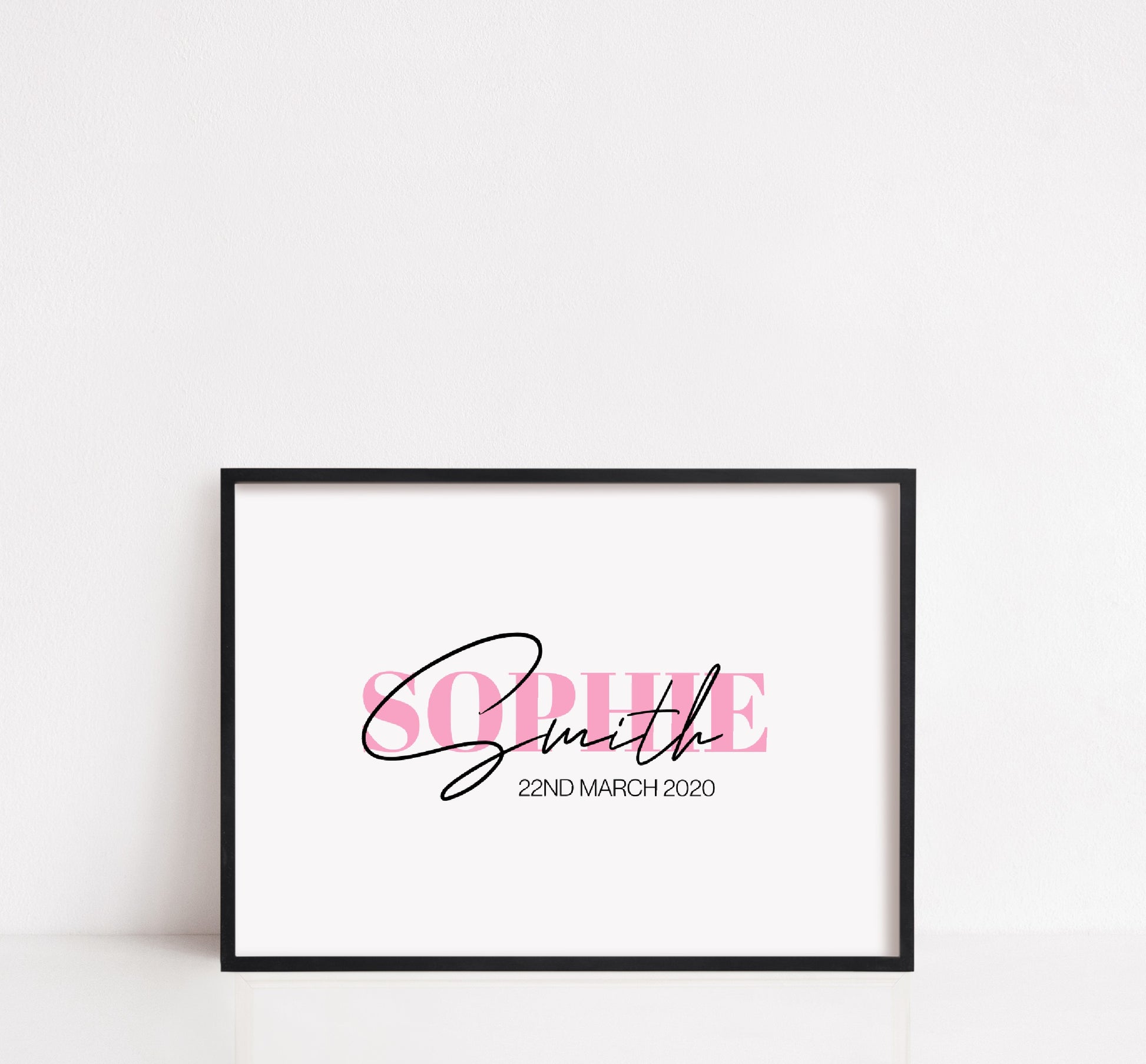 Personalised Name Print | Date Of Birth Print | Name Gift - Dinky Designs