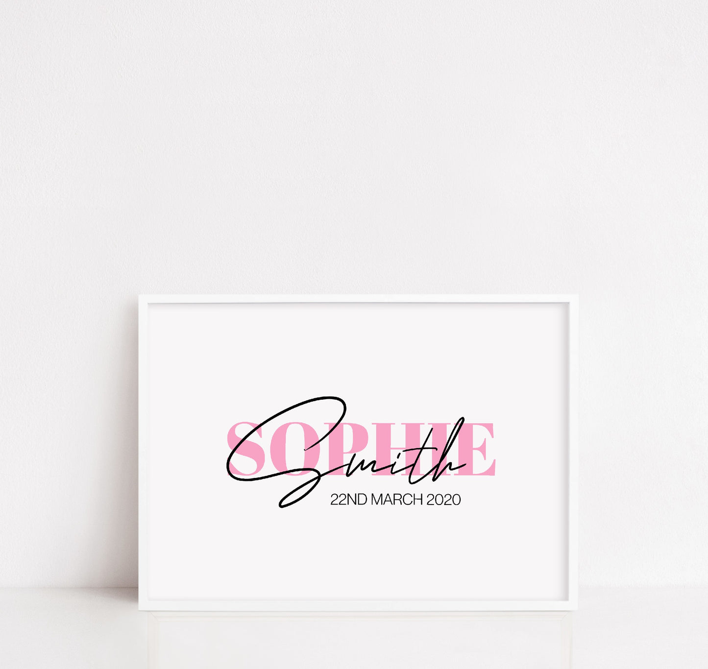 Personalised Name Print | Date Of Birth Print | Name Gift - Dinky Designs