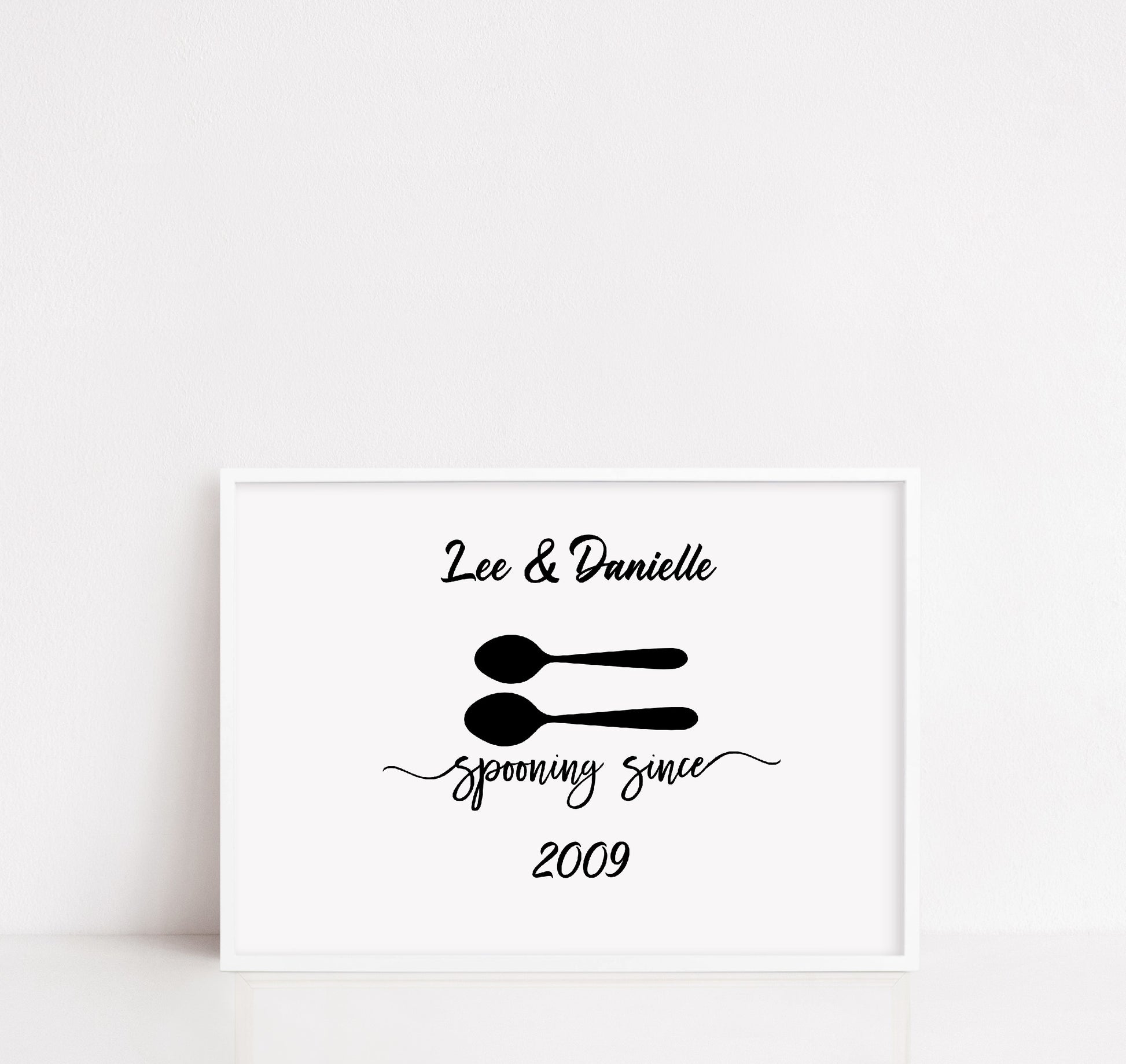 Personalised Print | Spooning Since | Couples Print - Dinky Designs