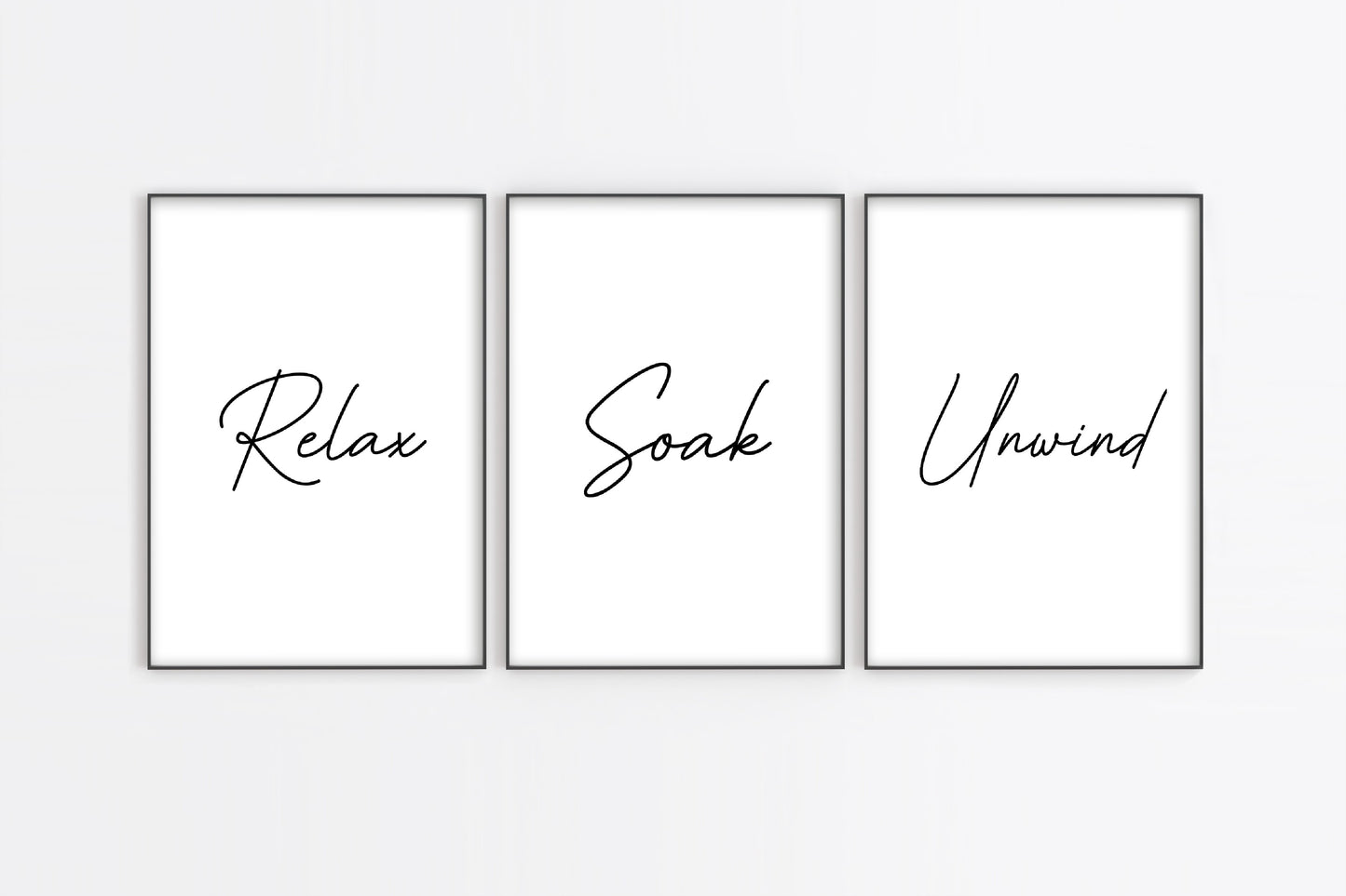 Bathroom Prints | Relax, Soak, Unwind | Set Of 3 Prints - Dinky Designs