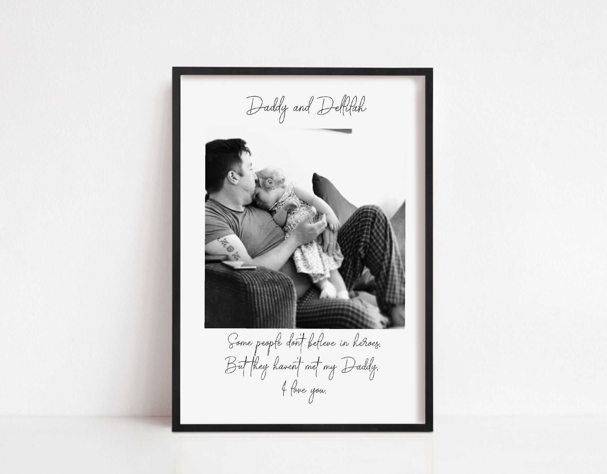 Fathers Day Print | Personalised Daddy Hero | Daddy Gift | Daddy Gift - Dinky Designs