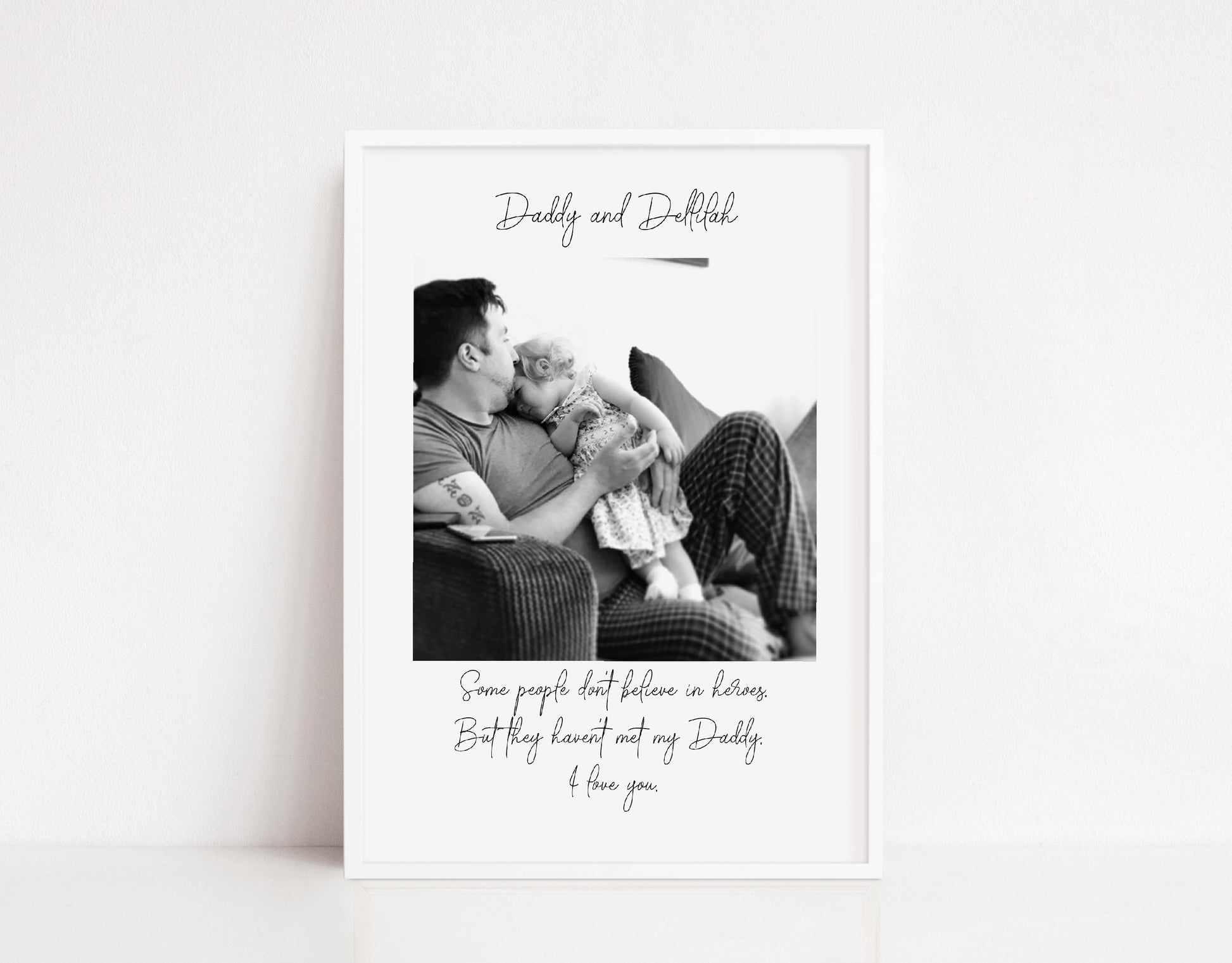 Fathers Day Print | Personalised Daddy Hero | Daddy Gift | Daddy Gift - Dinky Designs