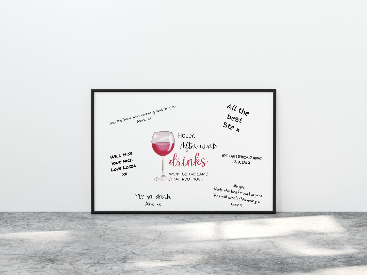 After Work Drinks Won't Be The Same Without You Print | Office Print | Work Print | Leaving Gift