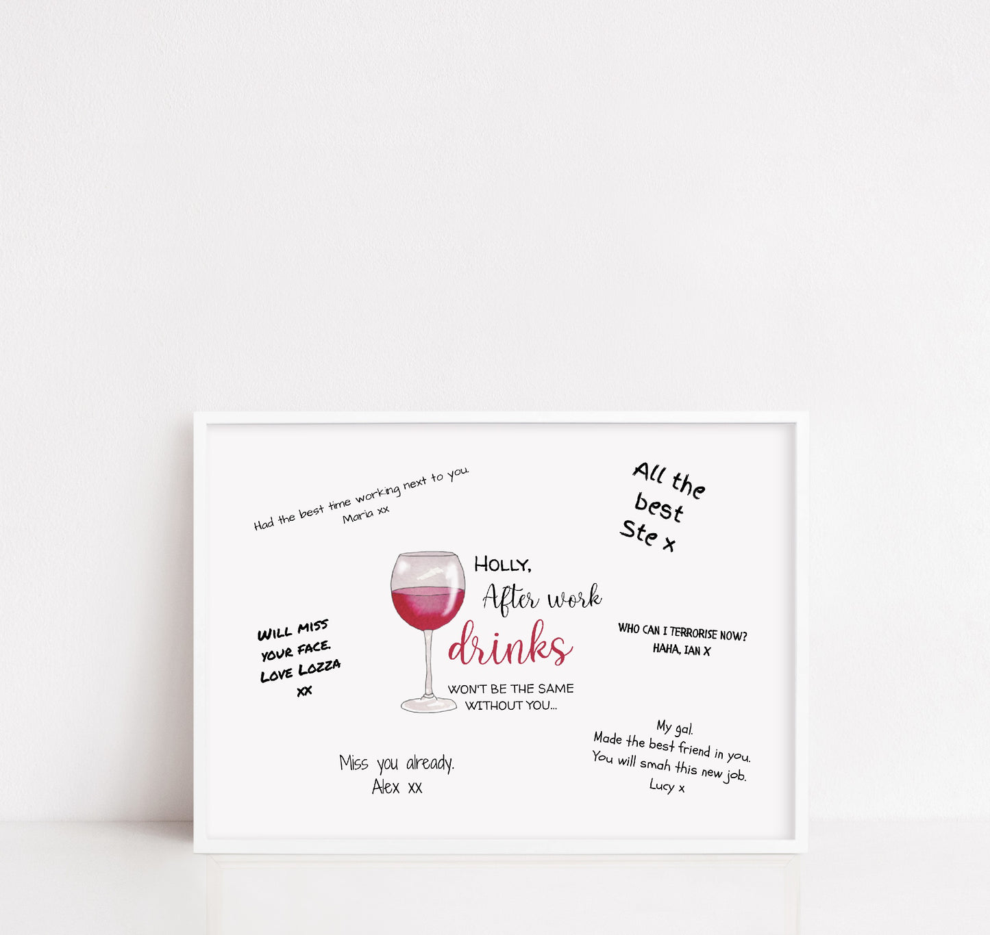 After Work Drinks Won't Be The Same Without You Print | Office Print | Work Print | Leaving Gift