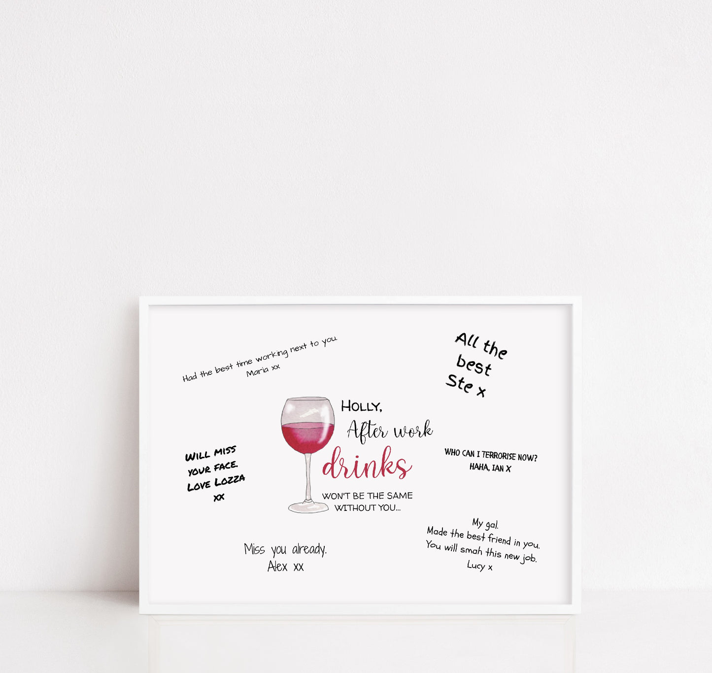 After Work Drinks Won't Be The Same Without You Print | Office Print | Work Print | Leaving Gift