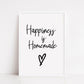 Kitchen Print | Happiness Is Homemade | Quote Print - Dinky Designs