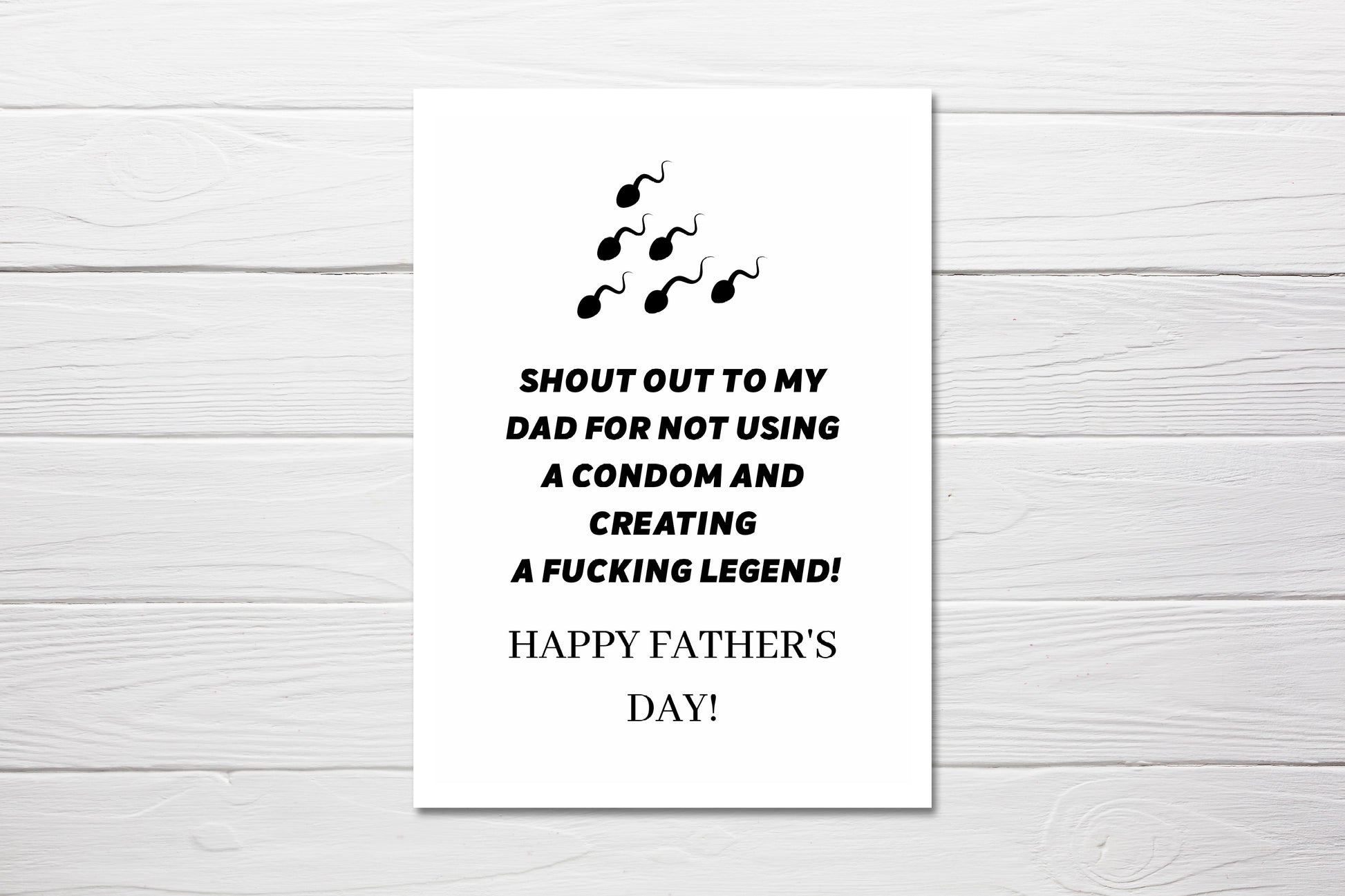 Fathers Day Card | Creating A Fucking Legend | Funny Card - Dinky Designs