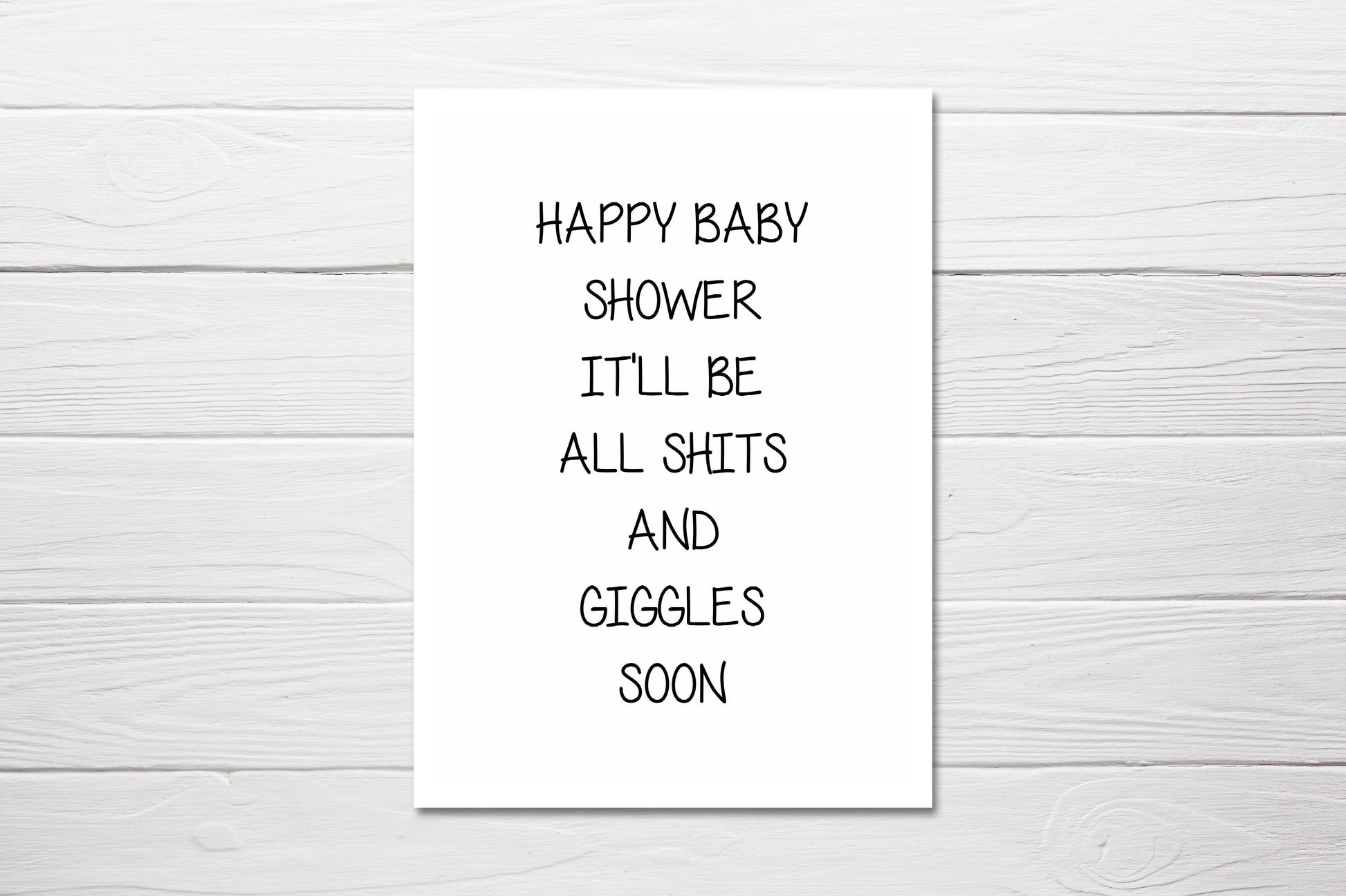 Baby Shower Card | Happy Baby Shower | Funny Card - Dinky Designs