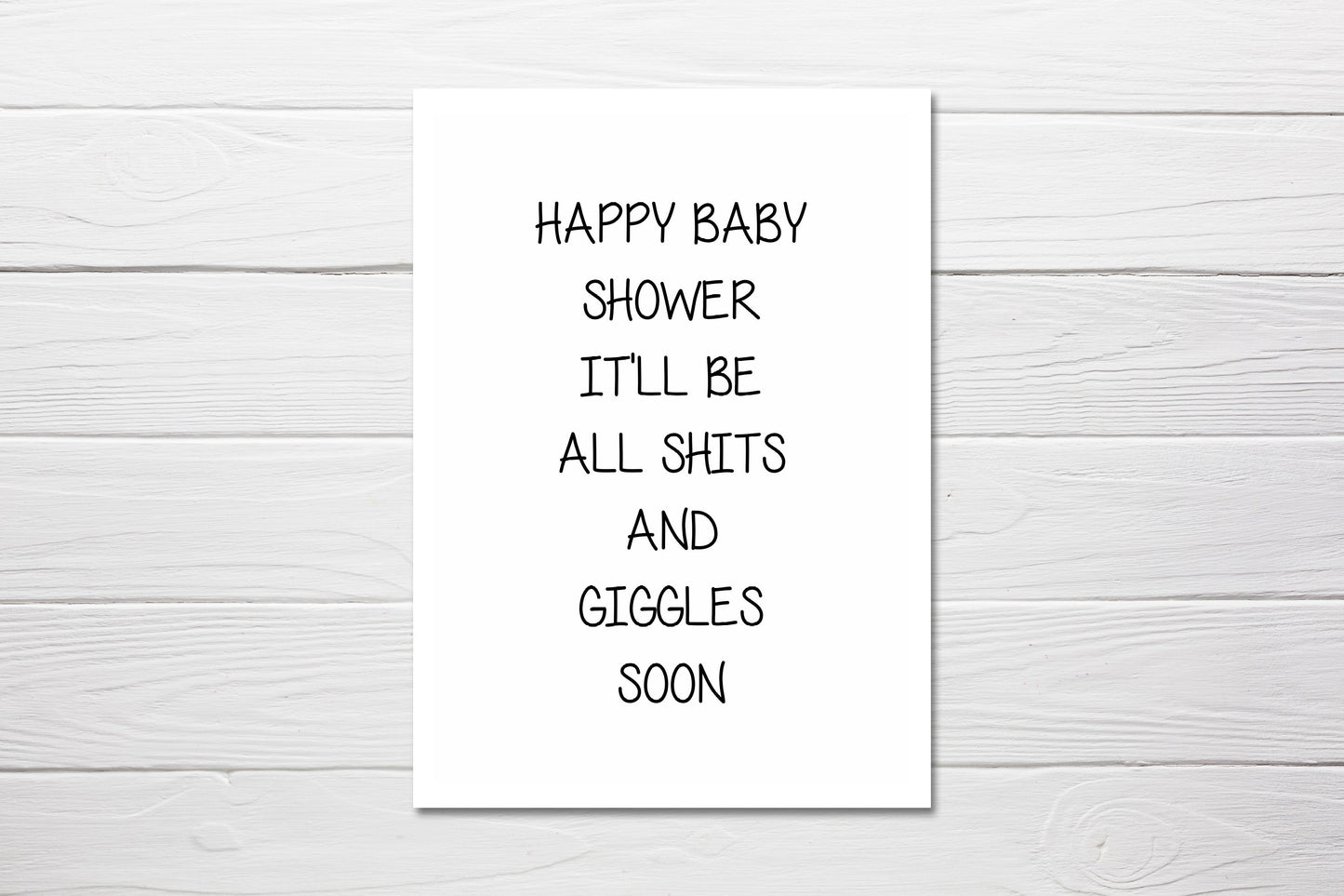Baby Shower Card | Happy Baby Shower | Funny Card - Dinky Designs