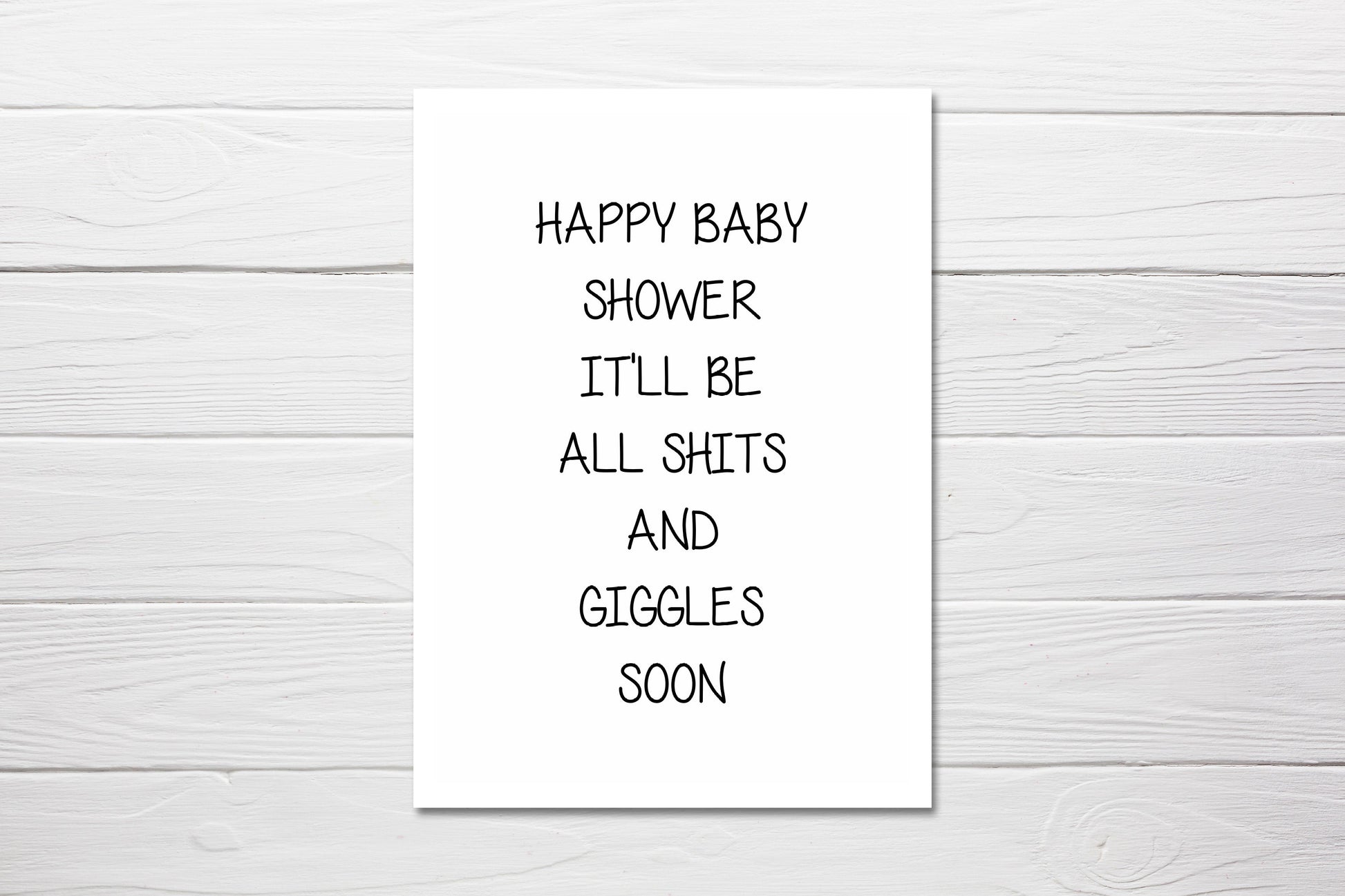 Baby Shower Card | Happy Baby Shower | Funny Card - Dinky Designs
