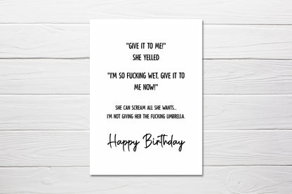 Birthday Card | Joke Card | Funny Card