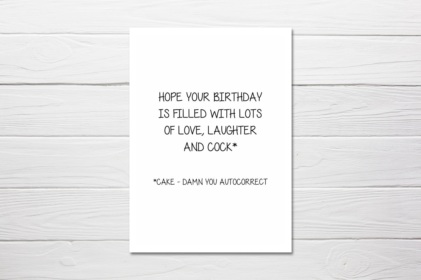Birthday Card | Hope Your Birthday Is Filled With Lots Of Love | Funny Card | Joke Card