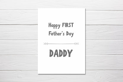 Fathers Day Card | First Fathers Day | Cute Card - Dinky Designs