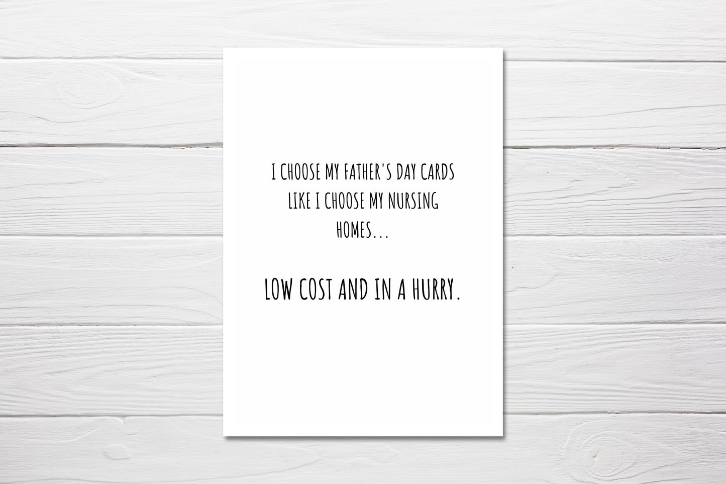 Father's Day Card | Nursing Home | Funny Card | Joke Card - Dinky Designs