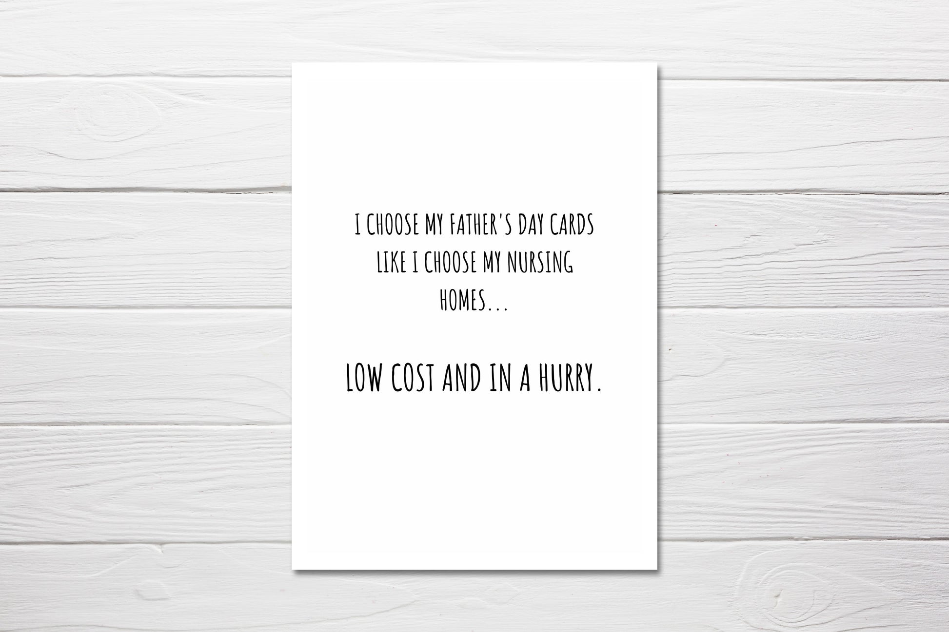 Father's Day Card | Nursing Home | Funny Card | Joke Card - Dinky Designs