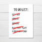 Birthday Card | To Do List | Funny Card | Joke Card - Dinky Designs