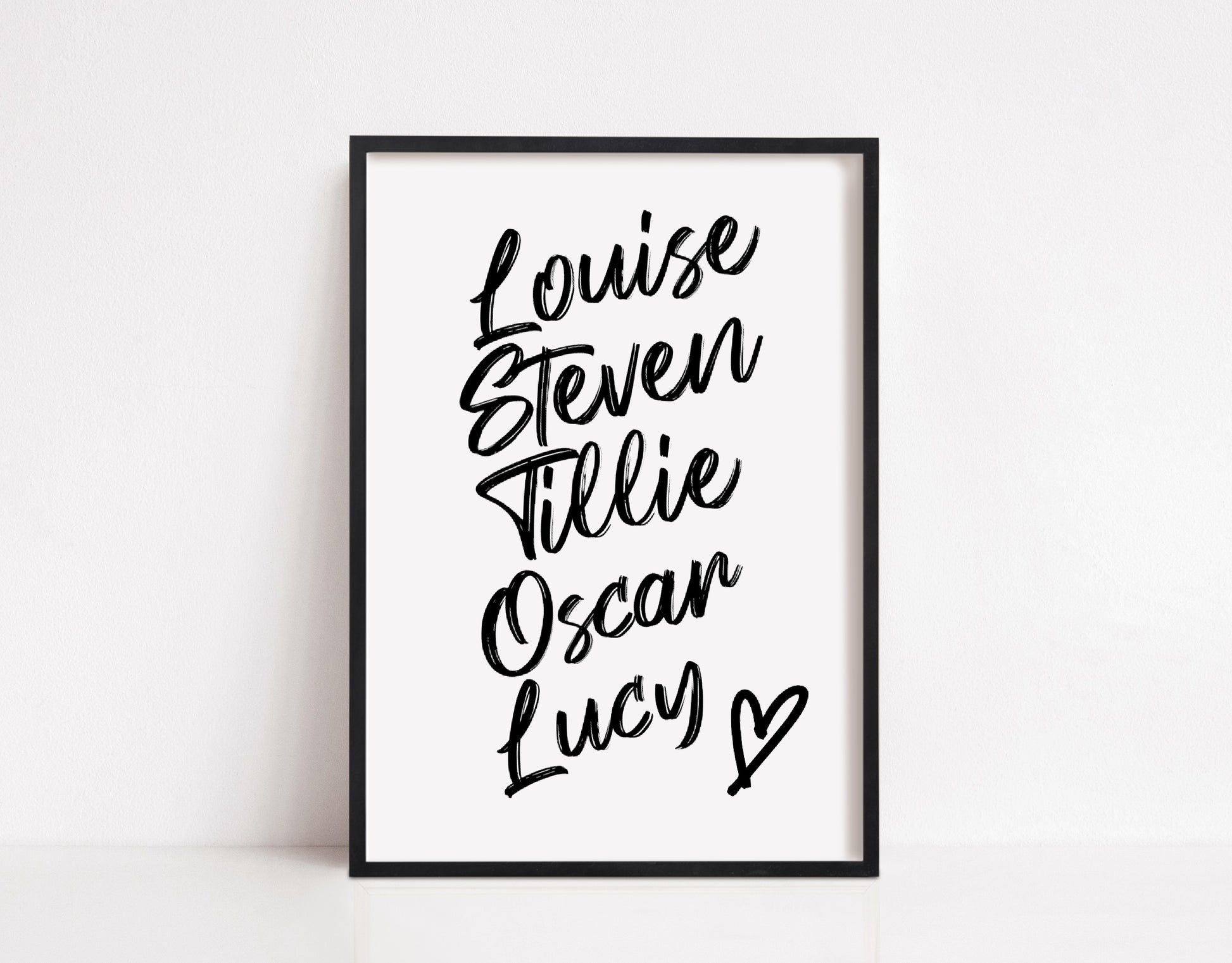 Family Print | Personalised Family Name Design | Family Gift - Dinky Designs