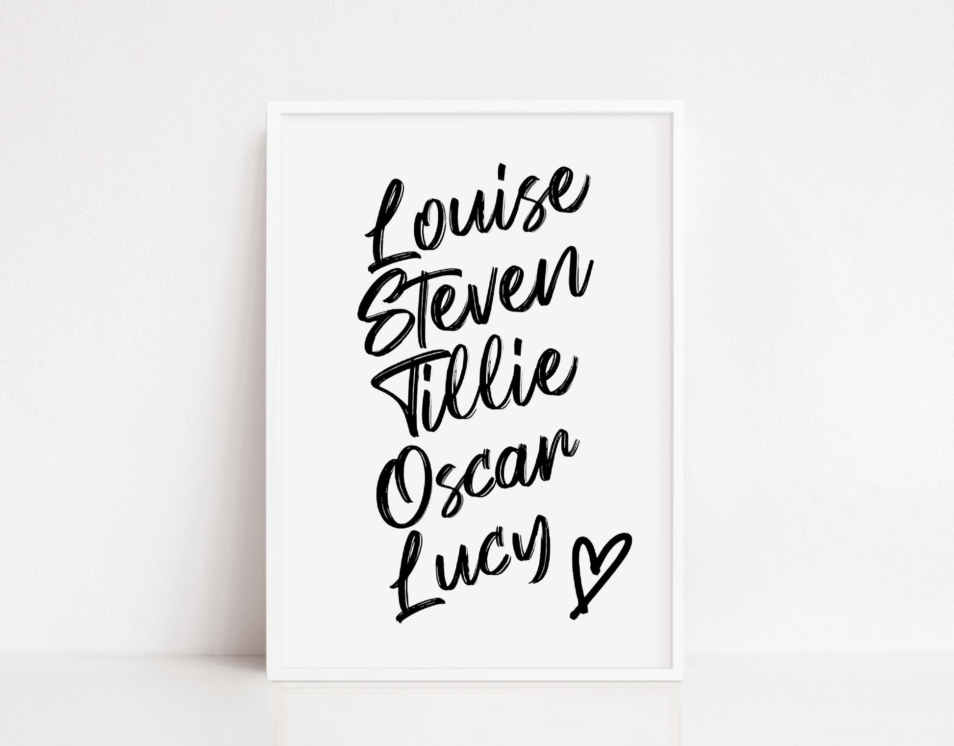 Family Print | Personalised Family Name Design | Family Gift - Dinky Designs