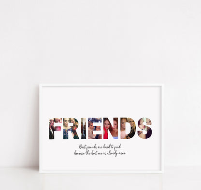 Friendship Print | Personalised Friend Image Design | Friend Gift - Dinky Designs