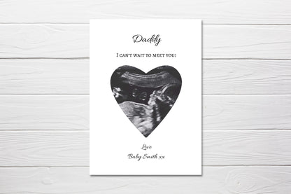 Fathers Day Card | Daddy Scan Photo Card | Daddy to be Card - Dinky Designs