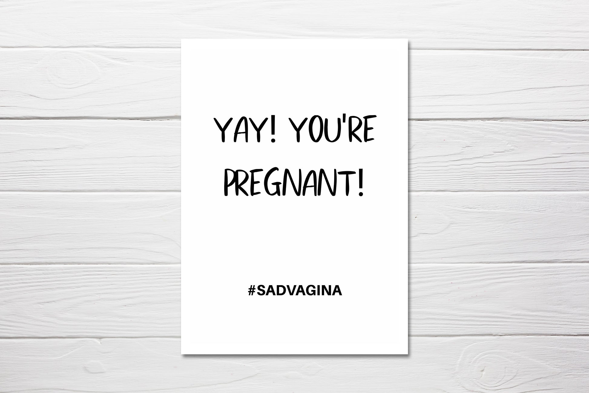 Baby Shower Card | YAY You're Pregnant | New Baby Card | Congratulations Baby Card - Dinky Designs