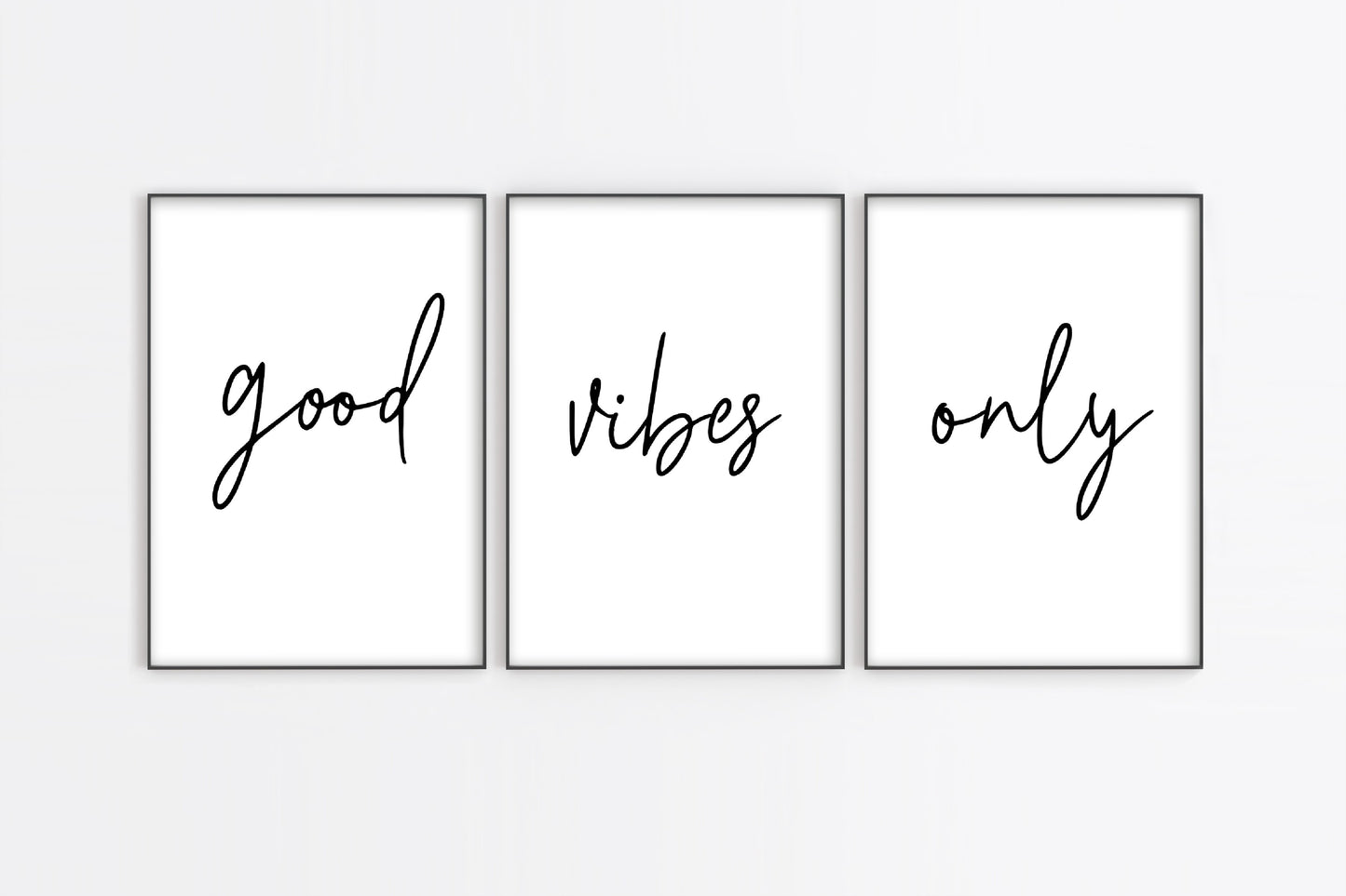 Quote Print | Good Vibes Only | Set Of 3 Prints - Dinky Designs
