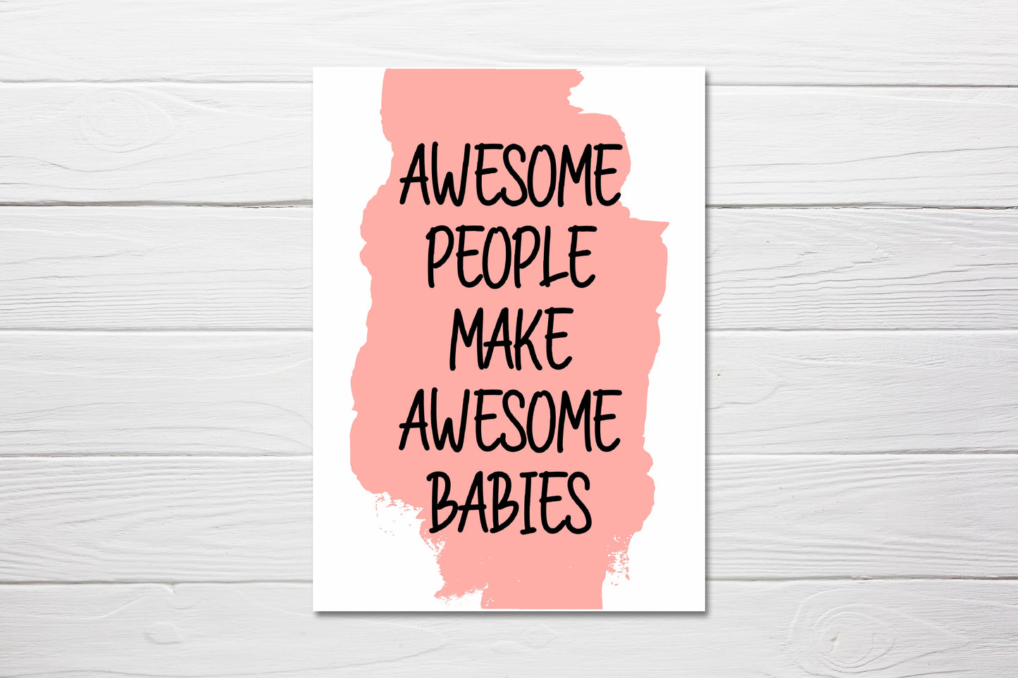 Baby Shower Card | Awesome People Make Awesome Babies Card | Newborn Baby Card | New Baby Card - Dinky Designs